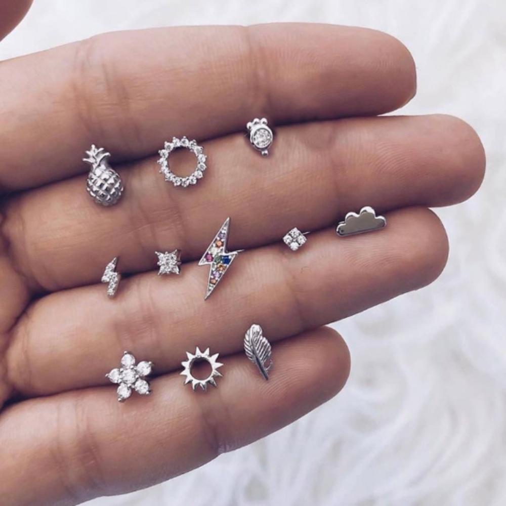 11 Piece Single Earrings Set